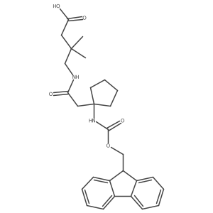 4-{2-[1-({[(9H-fluoren-9-yl)methoxy]carbonyl}amino)cyclopentyl]acetamido}-3,3-dimethylbutanoic acid Structure