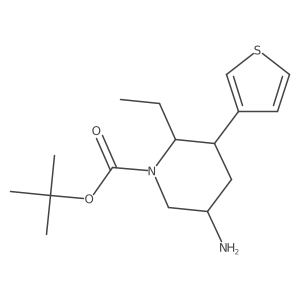 Tert-butyl 5-amino-2-ethyl-3-(thiophen-3-yl)piperidine-1-carboxylate Structure