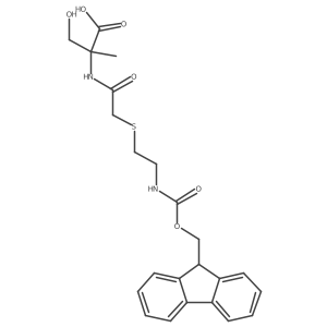 2-(2-{[2-({[(9H-fluoren-9-yl)methoxy]carbonyl}amino)ethyl]sulfanyl}acetamido)-3-hydroxy-2-methylpropanoic acid结构式