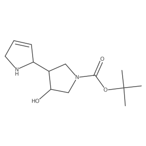 tert-butyl 3-(2,5-dihydro-1H-pyrrol-2-yl)-4-hydroxypyrrolidine-1-carboxylate结构式