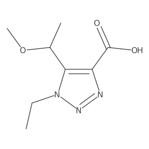 1-ethyl-5-(1-methoxyethyl)-1H-1,2,3-triazole-4-carboxylic acid Structure