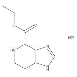Ethyl 4,5,6,7-Tetrahydro-1H-Imidazo[4,5-C]Pyridine-4-Carboxylate Hydrochloride结构式