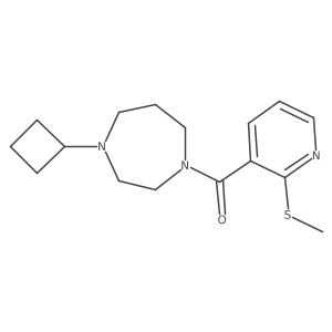 (4-cyclobutyl-1,4-diazepan-1-yl)-(2-methylsulfanyl-3-pyridyl)methanone结构式