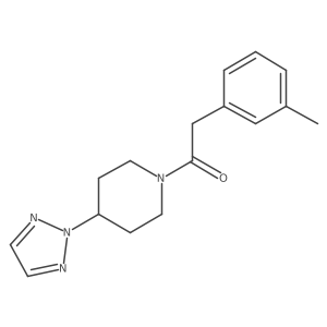1-(4-(2H-1,2,3-triazol-2-yl)piperidin-1-yl)-2-(m-tolyl)ethanone结构式