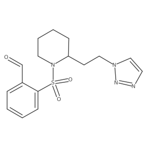 2-[2-[2-(Triazol-1-yl)ethyl]piperidin-1-yl]sulfonylbenzaldehyde Structure