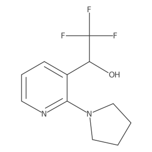 (1S)-2,2,2-trifluoro-1-[2-(pyrrolidin-1-yl)pyridin-3-yl]ethan-1-ol结构式