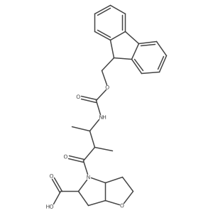 rac-(3aR,6aR)-4-[3-({[(9H-fluoren-9-yl)methoxy]carbonyl}amino)-2-methylbutanoyl]-hexahydro-2H-furo[3,2-b]pyrrole-5-carboxylic acid Structure