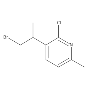 3-(1-Bromopropan-2-yl)-2-chloro-6-methylpyridine结构式