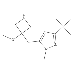 3-tert-butyl-5-[(3-methoxyazetidin-3-yl)methyl]-1-methyl-1H-pyrazole结构式