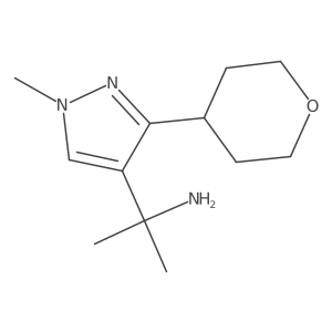 2-[1-methyl-3-(oxan-4-yl)-1H-pyrazol-4-yl]propan-2-amine结构式