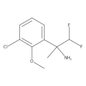 2-(3-Chloro-2-methoxyphenyl)-1,1-difluoropropan-2-amine结构式