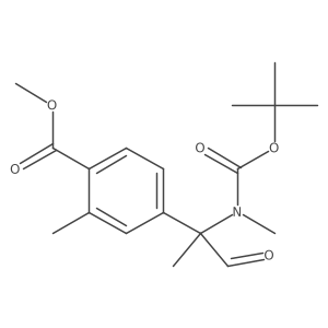 Methyl 4-(2-{[(tert-butoxy)carbonyl](methyl)amino}-1-oxopropan-2-yl)-2-methylbenzoate结构式
