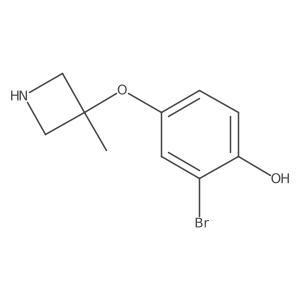 2-Bromo-4-[(3-methylazetidin-3-yl)oxy]phenol结构式