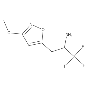 1,1,1-Trifluoro-3-(3-methoxy-1,2-oxazol-5-yl)propan-2-amine结构式