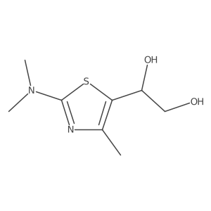1-[2-(Dimethylamino)-4-methyl-1,3-thiazol-5-yl]ethane-1,2-diol Structure