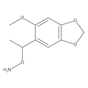 O-[1-(6-methoxy-1,3-dioxaindan-5-yl)ethyl]hydroxylamine Structure