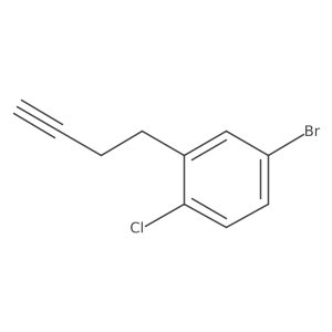 4-Bromo-2-(but-3-yn-1-yl)-1-chlorobenzene Structure