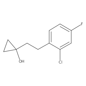 1-[2-(2-Chloro-4-fluorophenyl)ethyl]cyclopropan-1-ol结构式