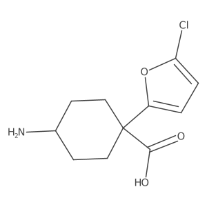 4-Amino-1-(5-chlorofuran-2-yl)cyclohexane-1-carboxylic acid Structure