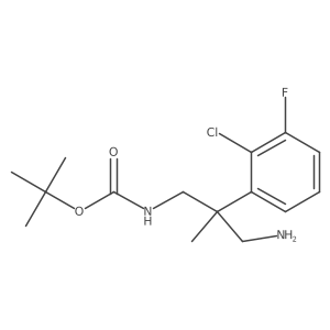 tert-butyl N-[3-amino-2-(2-chloro-3-fluorophenyl)-2-methylpropyl]carbamate Structure