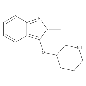 2-methyl-3-(piperidin-3-yloxy)-2H-indazole结构式