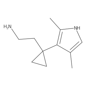 2-[1-(2,4-dimethyl-1H-pyrrol-3-yl)cyclopropyl]ethan-1-amine Structure