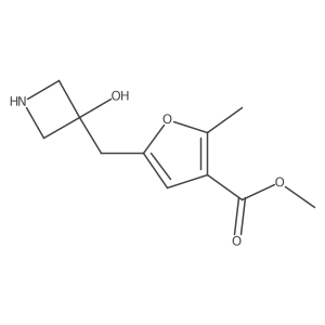Methyl 5-[(3-hydroxyazetidin-3-yl)methyl]-2-methylfuran-3-carboxylate结构式