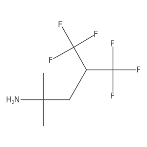 5,5,5-Trifluoro-2-methyl-4-(trifluoromethyl)pentan-2-amine Structure