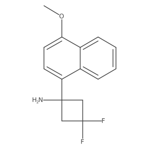 3,3-Difluoro-1-(4-methoxynaphthalen-1-yl)cyclobutan-1-amine结构式