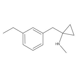 1-[(3-ethylphenyl)methyl]-N-methylcyclopropan-1-amine Structure