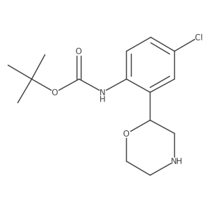 tert-butyl N-[4-chloro-2-(morpholin-2-yl)phenyl]carbamate结构式