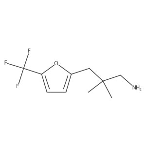 2,2-Dimethyl-3-[5-(trifluoromethyl)furan-2-yl]propan-1-amine结构式