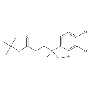tert-butyl N-[3-amino-2-(3,4-dichlorophenyl)-2-methylpropyl]carbamate Structure