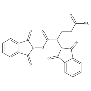 1,3-dioxo-2,3-dihydro-1H-isoindol-2-yl 4-carbamoyl-2-(1,3-dioxo-2,3-dihydro-1H-isoindol-2-yl)butanoate结构式