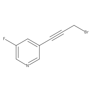 3-(3-Bromo-1-propyn-1-yl)-5-fluoropyridine结构式