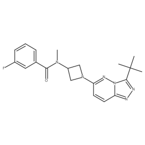 N-(1-(3-(tert-butyl)-[1,2,4]triazolo[4,3-b]pyridazin-6-yl)azetidin-3-yl)-3-fluoro-N-methylbenzamide结构式