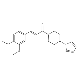 (E)-1-(4-(1H-1,2,3-triazol-1-yl)piperidin-1-yl)-3-(3,4-dimethoxyphenyl)prop-2-en-1-one Structure