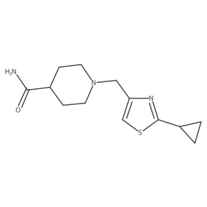 1-[(2-Cyclopropyl-1,3-thiazol-4-yl)methyl]piperidine-4-carboxamide Structure