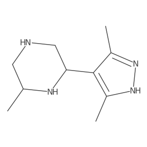 2-(3,5-Dimethyl-1H-pyrazol-4-yl)-6-methylpiperazine结构式