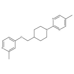 5-Methyl-2-(4-{[(2-methylpyridin-4-yl)oxy]methyl}piperidin-1-yl)pyrimidine结构式