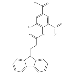 3-bromo-4-({[(9H-fluoren-9-yl)methoxy]carbonyl}amino)-5-nitrobenzoic acid Structure