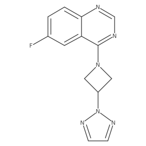 6-fluoro-4-[3-(2H-1,2,3-triazol-2-yl)azetidin-1-yl]quinazoline结构式