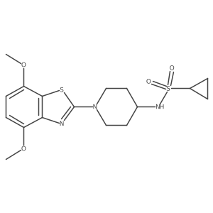 N-[1-(4,7-Dimethoxy-1,3-benzothiazol-2-yl)piperidin-4-yl]cyclopropanesulfonamide Structure