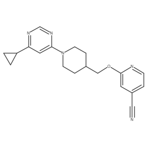 2-{[1-(6-Cyclopropylpyrimidin-4-yl)piperidin-4-yl]methoxy}pyridine-4-carbonitrile Structure