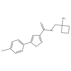 N-[(1-aminocyclobutyl)methyl]-5-(4-chlorophenyl)-1,2-oxazole-3-carboxamide Structure