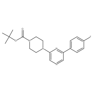 Tert-butyl 4-[6-(4-fluorophenyl)pyrazin-2-yl]piperazine-1-carboxylate Structure