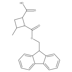 rac-(2R,4R)-1-{[(9H-fluoren-9-yl)methoxy]carbonyl}-4-methylazetidine-2-carboxylic acid Structure
