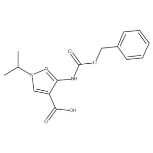 3-{[(benzyloxy)carbonyl]amino}-1-(propan-2-yl)-1H-pyrazole-4-carboxylic acid结构式