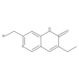 7-(bromomethyl)-3-ethyl-1H-1,6-naphthyridin-2-one Structure