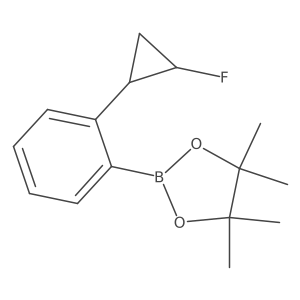 2-(2-(rel-(1S,2R)-2-Fluorocyclopropyl)phenyl)-4,4,5,5-tetramethyl-1,3,2-dioxaborolane结构式